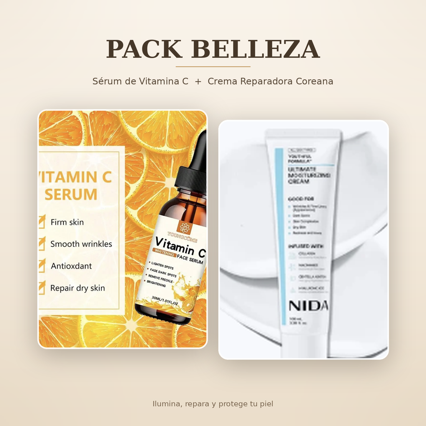 Pack Ritual Glow – Sérum Vitamina C + Crema Hidratante
